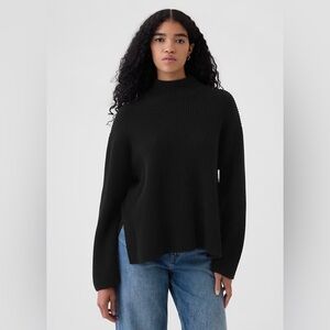 GAP Oversized Split-hem Mockneck Sweater